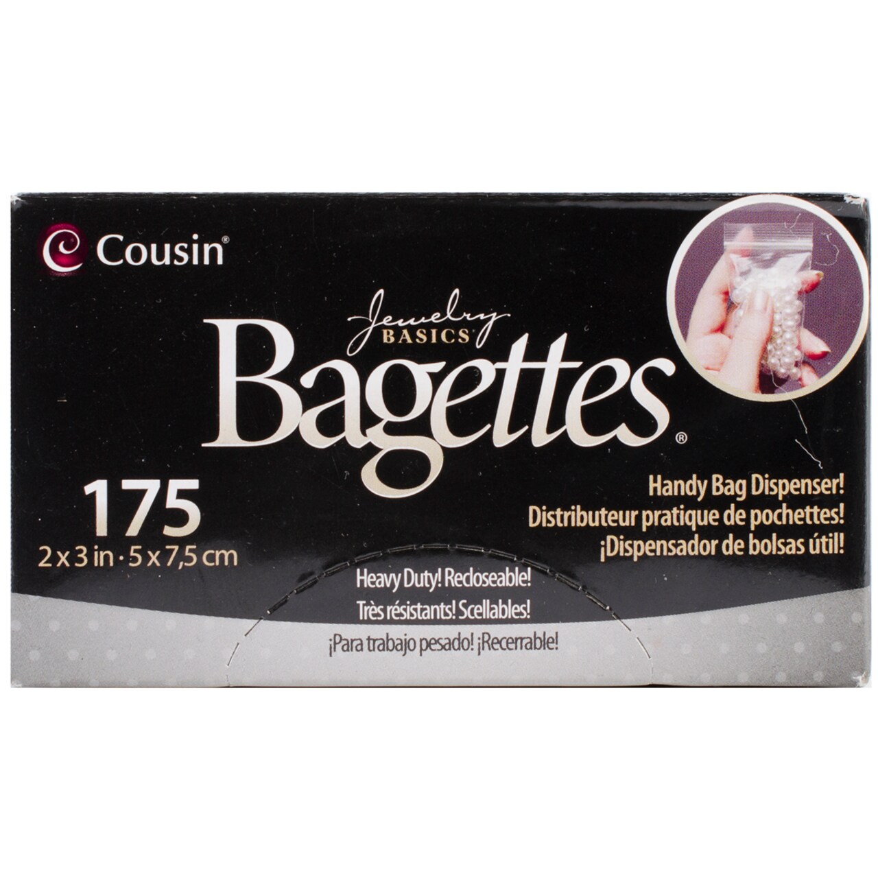 CousinDIY Bagettes Heavy-Duty Reclosable Bags 175/Pkg-2"X3" Clear